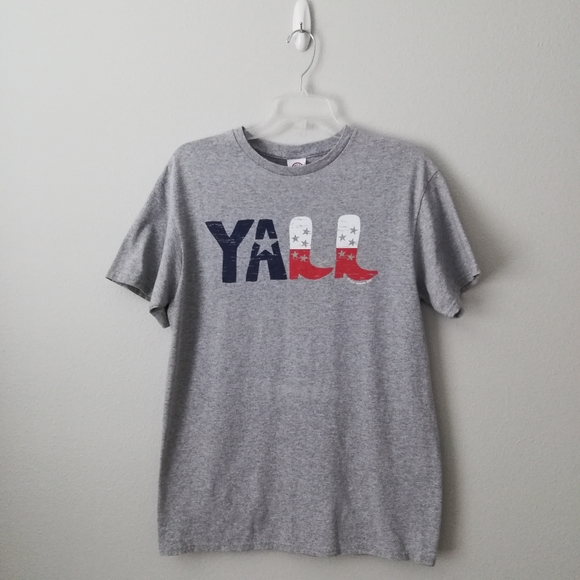 Delta YALL Short Sleeve Cowboy Boot Grey T-Shirt, Size Medium - Picture 5 of 10